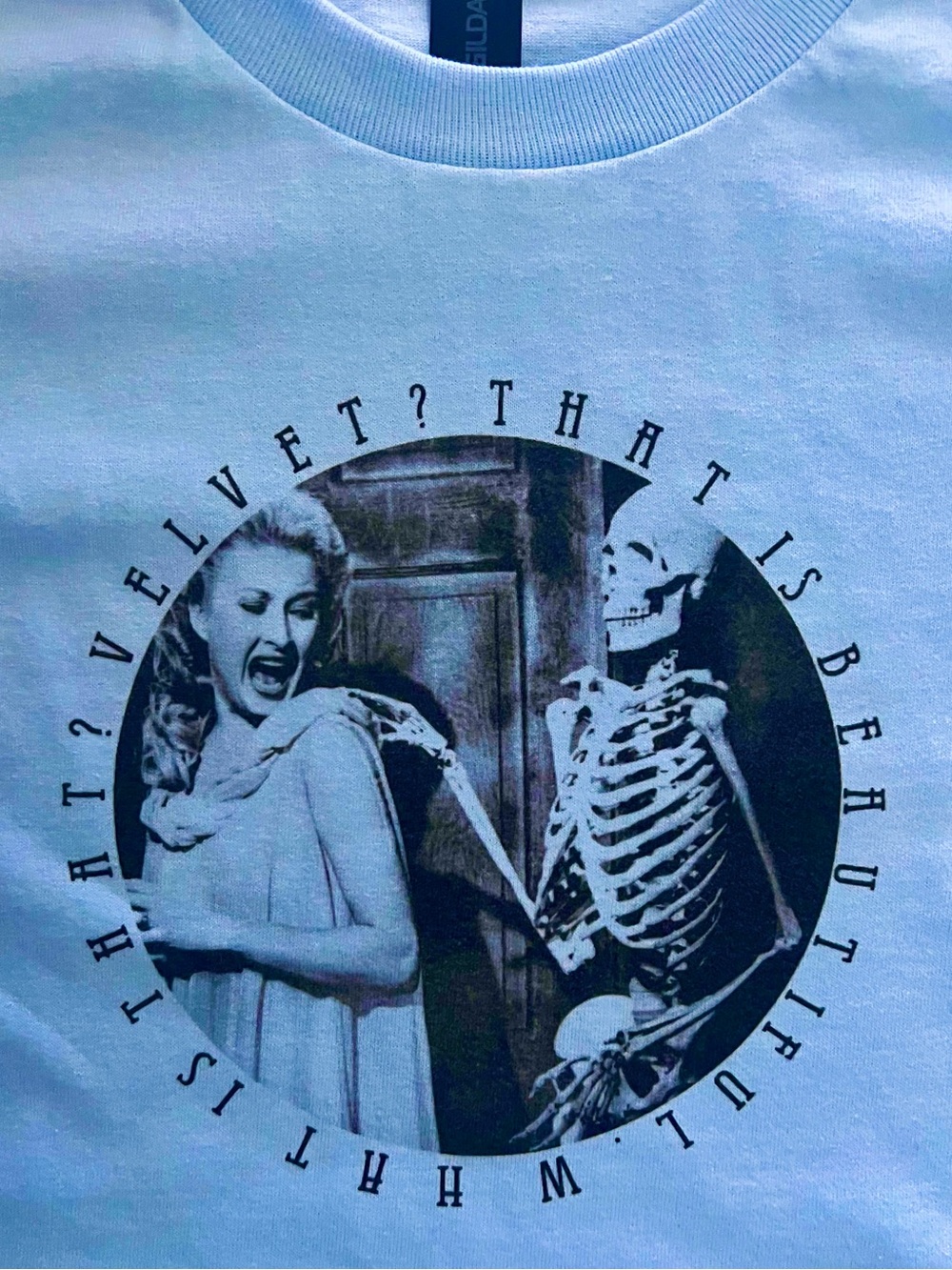 What is that?punk retro weird funny color light blue size small Unisex T-shirt
